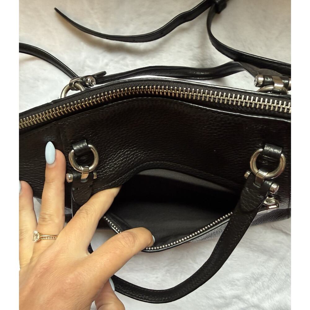 Coach L2054-79997 Black Pebbled Leather Tote Crossbody Shoulder Bag - Picture 3 of 9